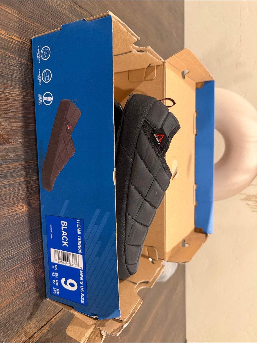 Men's Black Quilted Slip-On Casual Shoes - Unbranded